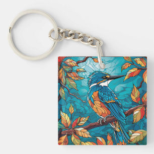 Autumn Kingfisher Acrylic Keychain