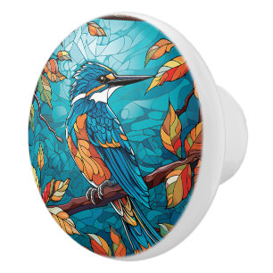 Autumn Kingfisher Ceramic Pull