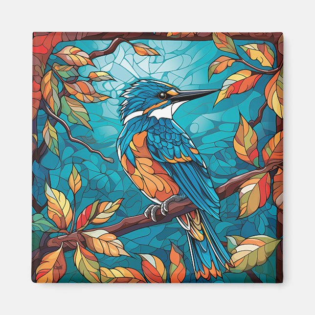 Autumn Kingfisher Magnet (Front)