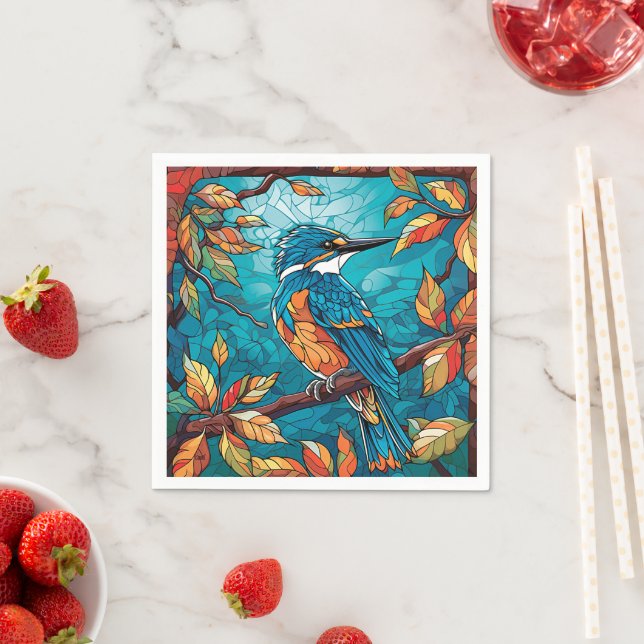 Autumn Kingfisher Paper Napkins (Insitu)