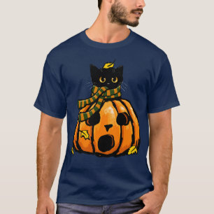 Autumn Kitty in A Pumpkin T-Shirt