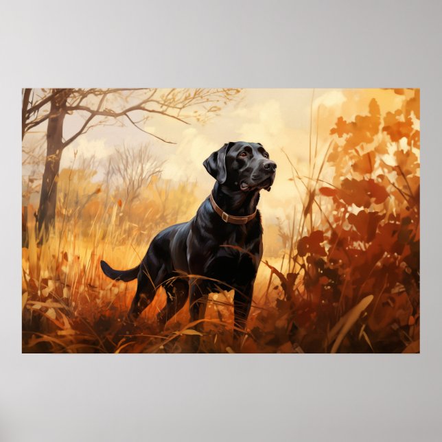 Autumn Labrador Poster (Front)