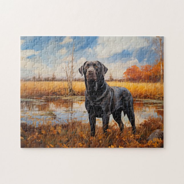 Autumn Labrador retriever Jigsaw Puzzle (Horizontal)
