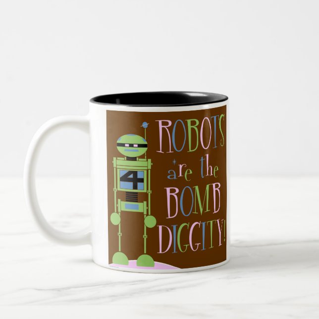 Autumn Lake "BOMB DIGGITY ROBOT" Mug (Left)