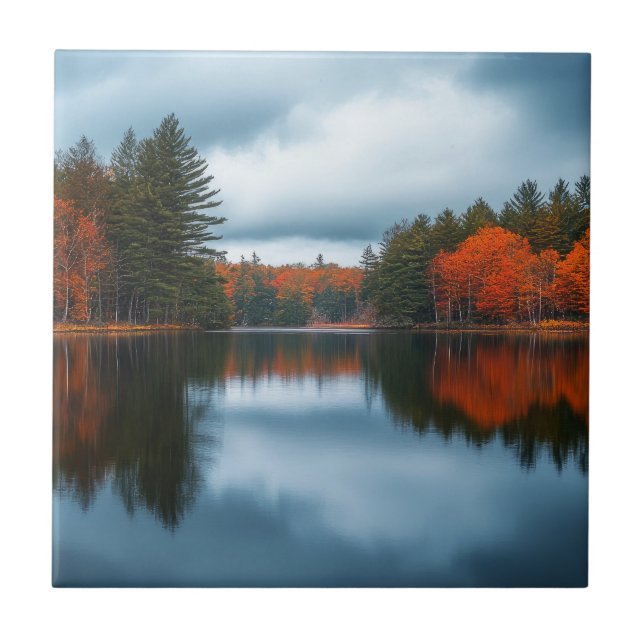 Autumn Lake Ceramic Tile (Front)