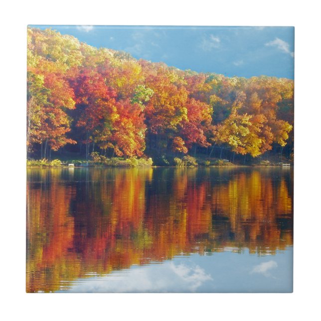 Autumn Lake Ceramic Tile (Front)