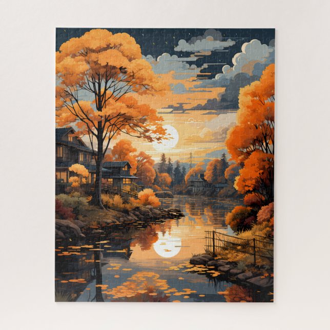 Autumn Lake Jigsaw Puzzle (Vertical)