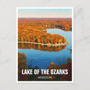 Autumn Lake of the Ozarks Missouri Travel Postcard