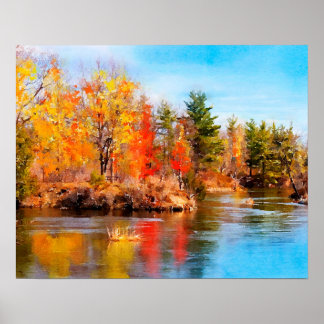Autumn Lake Poster