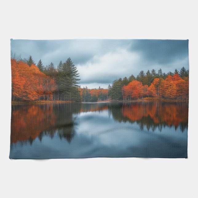 Autumn Lake Tea Towel (Horizontal)