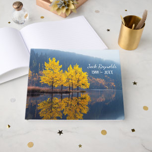Autumn Lake Trees Memorial Guest Book