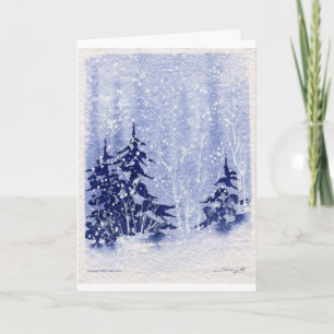 Autumn Lake "WINTER PINES" Greeting Card