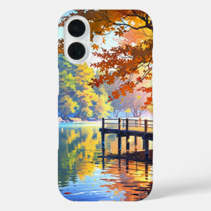 Autumn Lakeside Serenity iPhone 16 Case