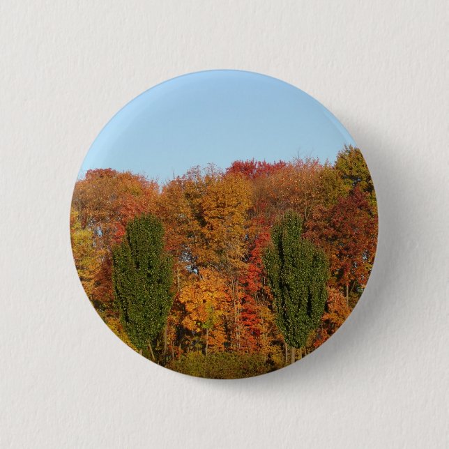 Autumn Landscape 6 Cm Round Badge (Front)