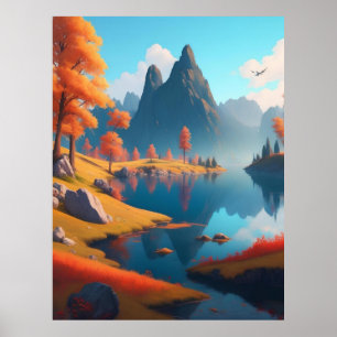 Autumn Landscape Art     Poster
