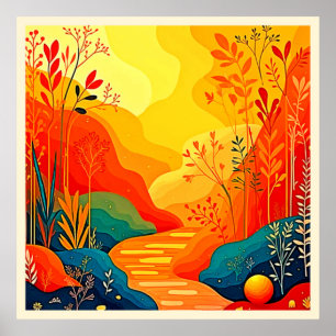 Autumn Landscape Art Poster