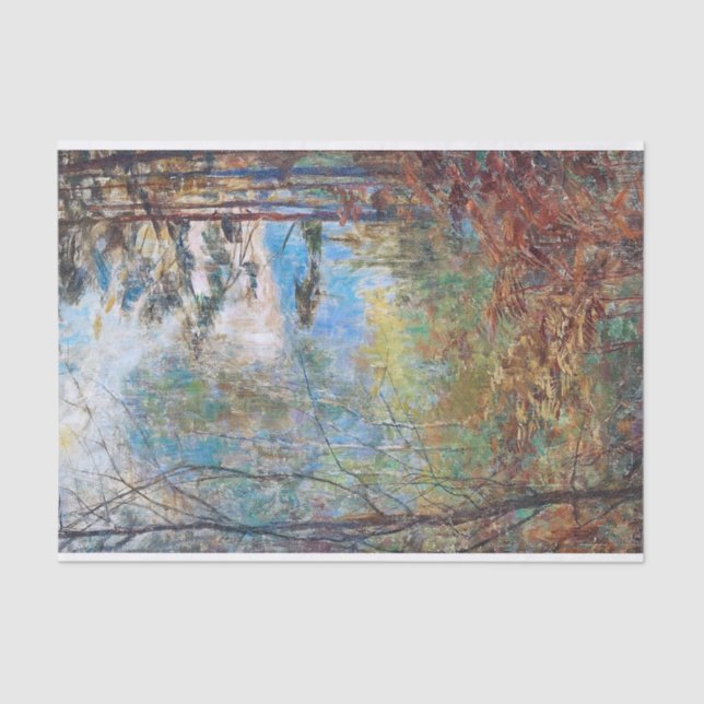 Autumn Landscape Beaumont-Le-Roger, Normandy Tissue Paper (Front)