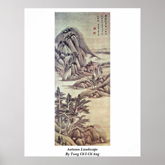 Autumn Landscape By Tung Ch'I-Ch'Ang Poster (Front)
