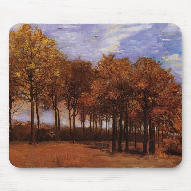 Autumn Landscape by Vincent van Gogh Mouse Pad (Front)