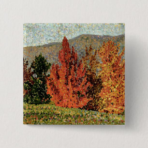 Autumn Landscape, c.1903 (oil on canvas) 15 Cm Square Badge