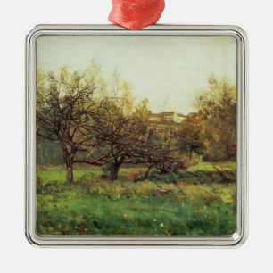 Autumn Landscape Metal Ornament
