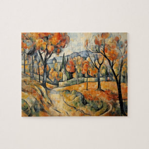 Autumn Landscape Modern Art Jigsaw Puzzle