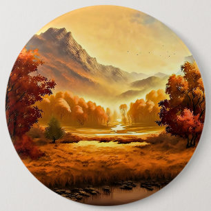 Autumn Landscape Painting-68754 6 Cm Round Badge