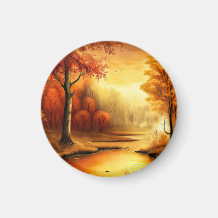 Autumn Landscape Painting-87546 Magnet