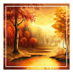 Autumn Landscape Painting-87546 Photo Print