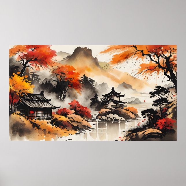 Autumn landscape poster (Front)