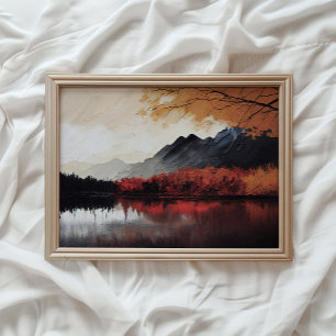Autumn Landscape Print, Autumn Painting, Fall Home Poster