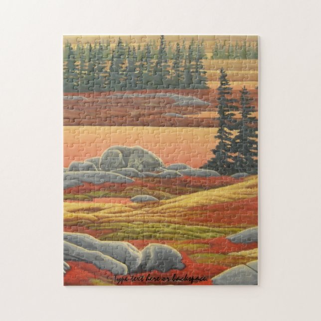 Autumn Landscape Puzzle Personalised Polar Bears (Vertical)