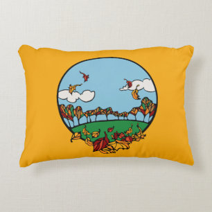 Autumn Landscape Scene Decorative Cushion