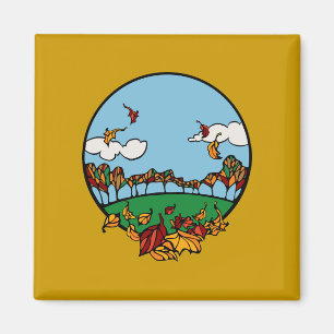 Autumn Landscape Scene Magnet