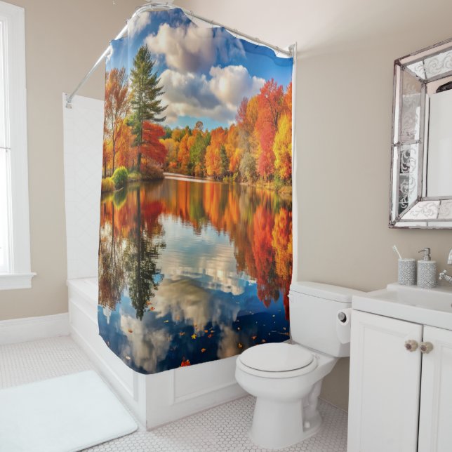 Autumn Landscape Shower Curtain (In Situ)