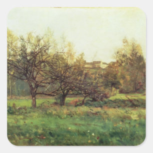 Autumn Landscape Square Sticker