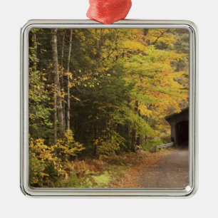 Autumn landscape, Vermont, USA 4 Metal Tree Decoration