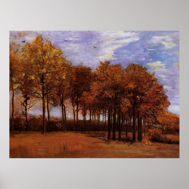 Autumn landscape, Vincent  van Gogh Poster (Front)