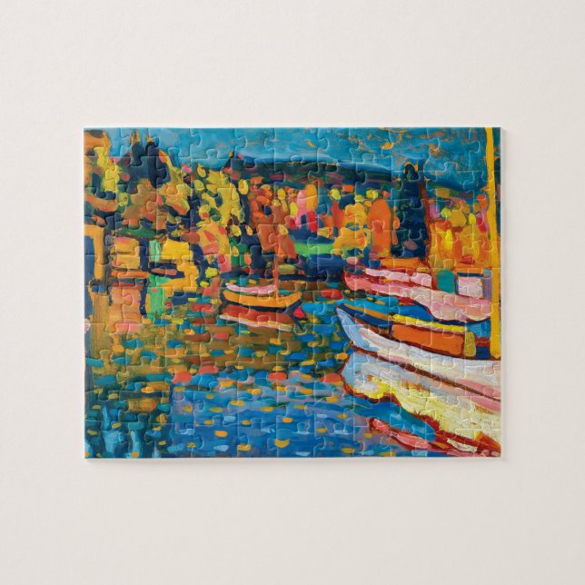 Autumn Landscape with Boats by Wassily Kandinsky Jigsaw Puzzle (Horizontal)