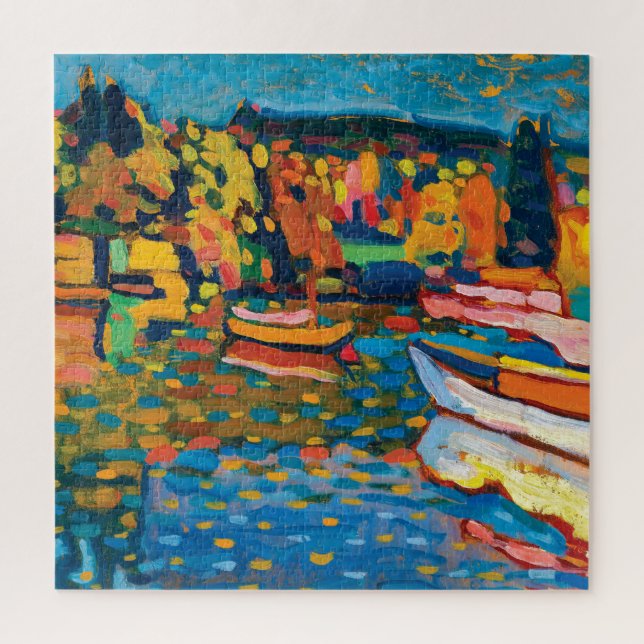 Autumn Landscape with Boats by Wassily Kandinsky Jigsaw Puzzle (Vertical)