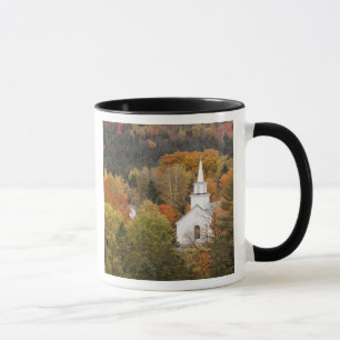 Autumn landscape with church, Vermont, USA Mug