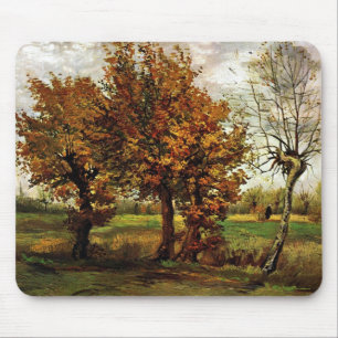 Autumn Landscape with Four Trees by van Gogh Mouse Pad