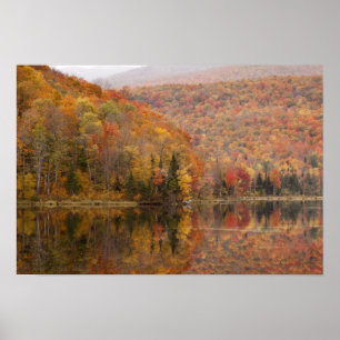Autumn landscape with lake, Vermont, USA 2 Poster