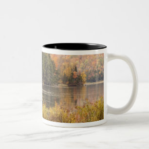 Autumn landscape with lake, Vermont, USA 3 Two-Tone Coffee Mug