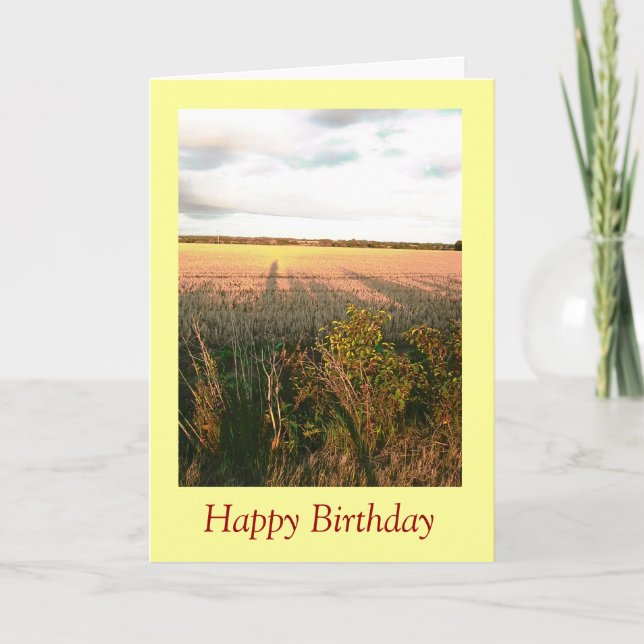 Autumn landscape with rustic colours photo art card (Front)