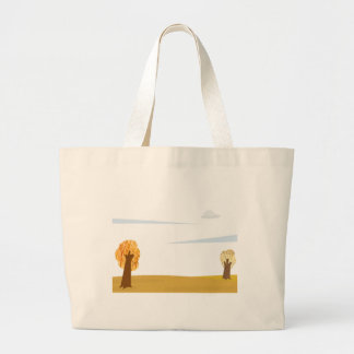 autumn landscape with trees,hills,cloud  large tote bag