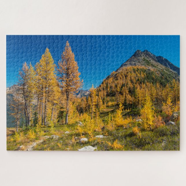 Autumn Larches at Easy Pass Washington Jigsaw Puzzle (Horizontal)