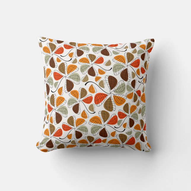 Autumn Leaf Abstract Cushion (Front)