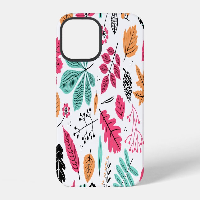 Autumn Leaf Abstract Seamless Pattern iPhone Case (Back)
