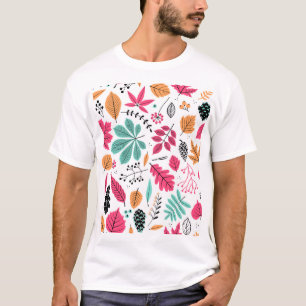 Autumn Leaf Abstract Seamless Pattern T-Shirt